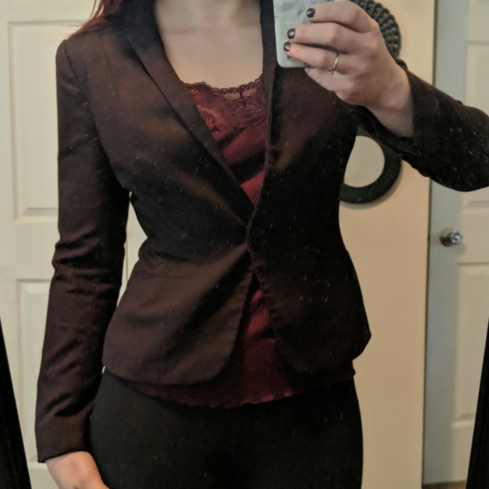 Plum Tweed Blazer